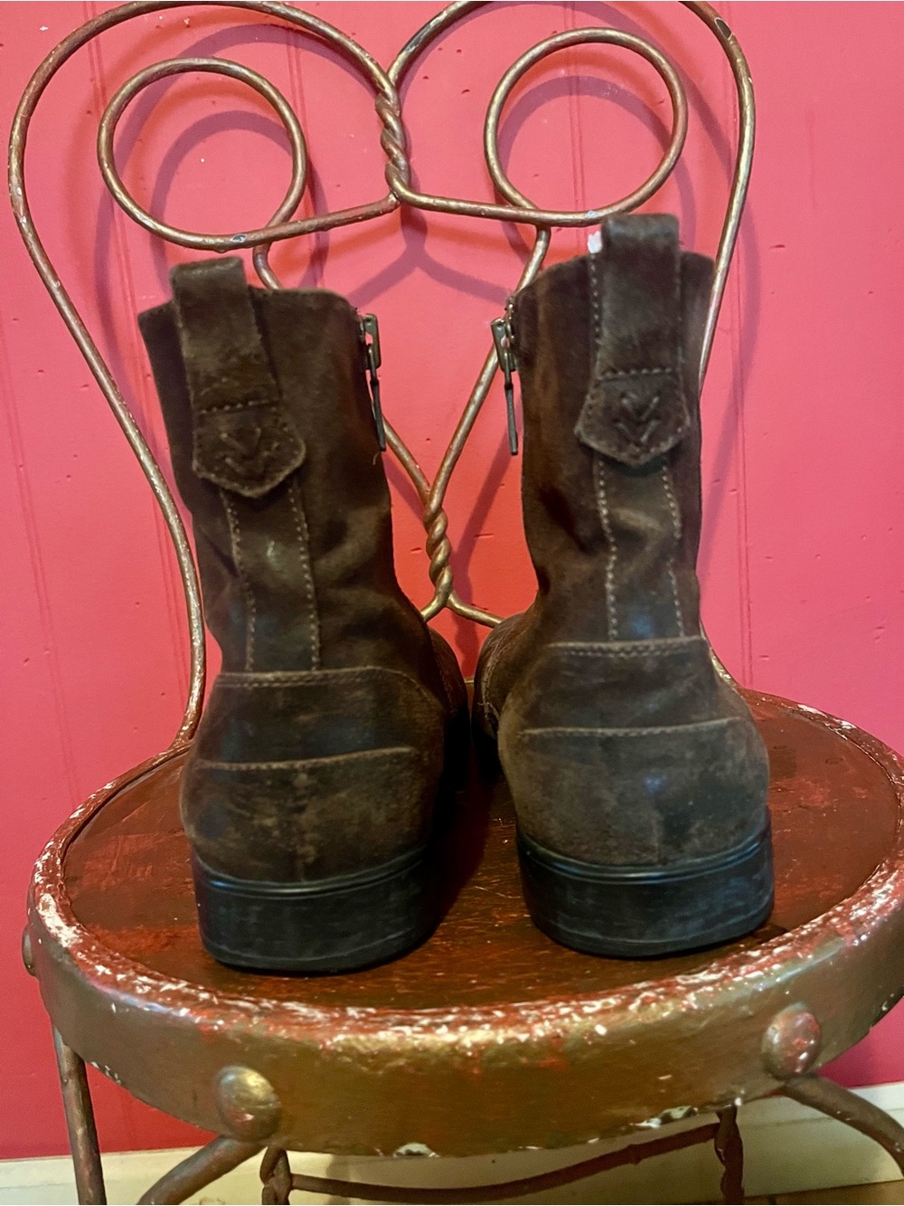 Men’s John Varvatos brown zip ankle boots 12 - Picture 3 of 7